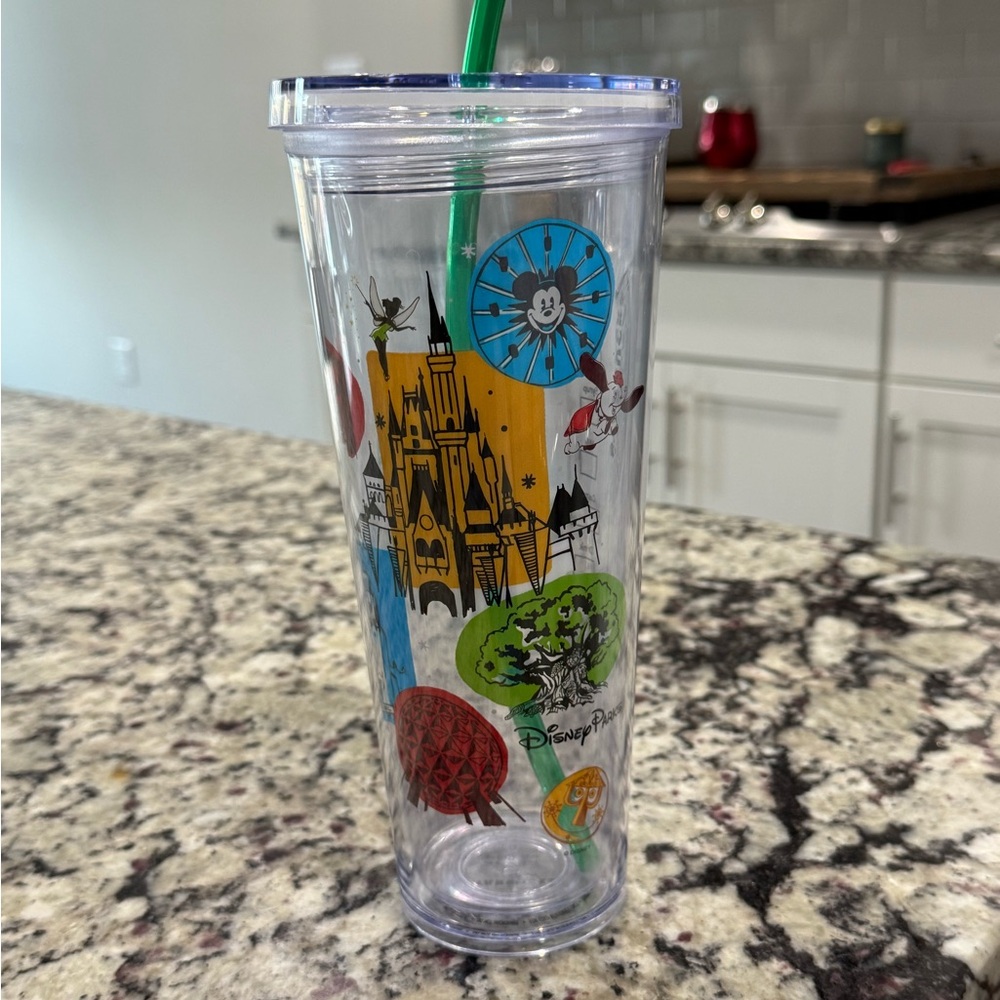 Disney Colorful Tumbler with Straw